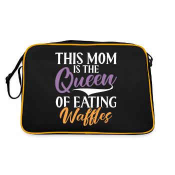 Waffle Lover Gifts - Retro Bag - black/gold - Back