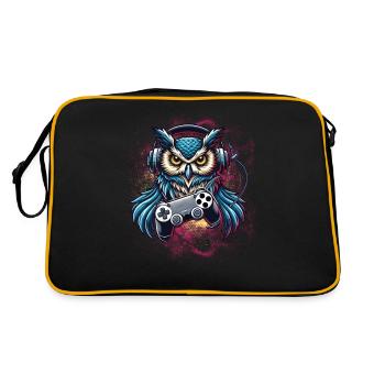 Improve your style with our gaming owl - Retro Bag - black/gold - Back