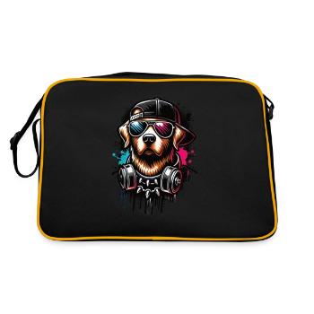 Faites passer le style au niveau supérieur avec notre Cool Dog - Sac Retro - noir/or - Dos