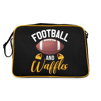 Waffle Lover Gifts - Retro Bag - black/gold - Back
