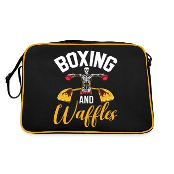 Waffle Lover Gifts - Retro Bag - black/gold - Back