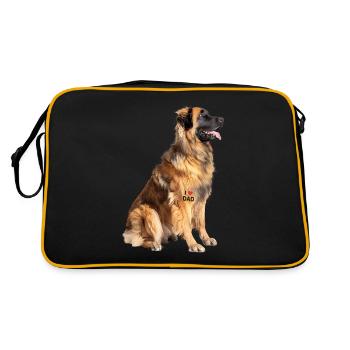 Leonberger Dad Papa - Sac Retro - noir/or - Dos