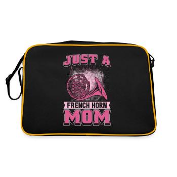 Hornist French Horn Just A French Horn Mom - Retro Bag - black/gold - Back