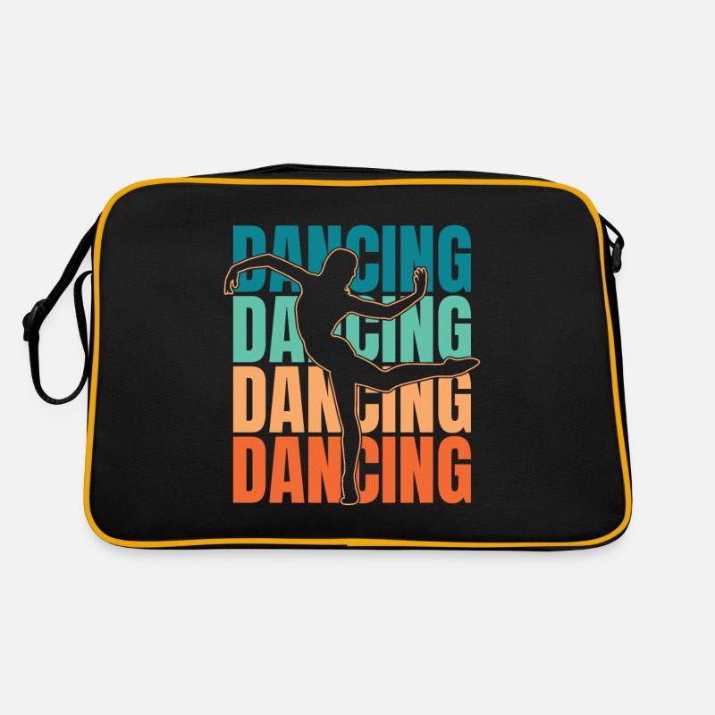 Tanzen Tänzer - Retro Tasche - Schwarz/Gold