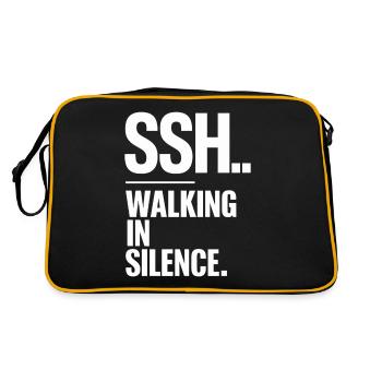 SSH.. Walking in silence Silent Walking - Retro Bag - black/gold - Back