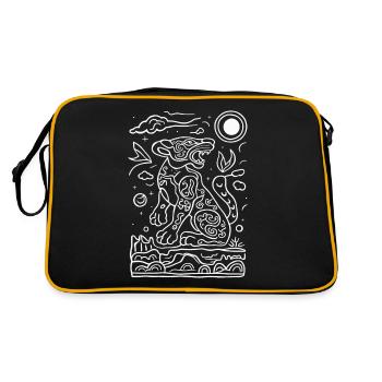 Dieu aztèque Mythologie ancienne Tezcatlipoca Jaguar - Sac Retro - noir/or - Dos
