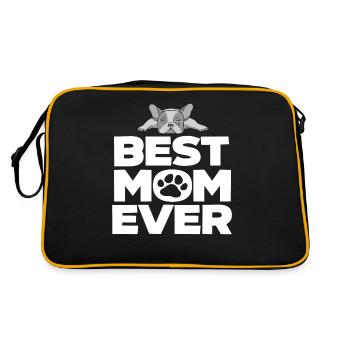 Meilleure maman bouledogue français - Sac Retro - noir/or - Dos