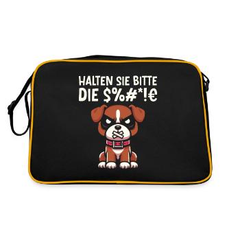 Boxer Chien Boxer allemand Boxer - Sac Retro - noir/or - Dos