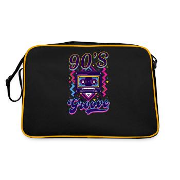 90s R&B 90'S Groove - Retro Bag - black/gold - Back