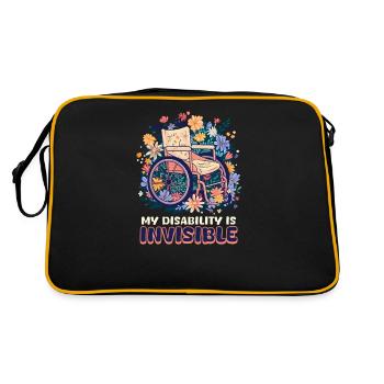 Invisible Disability My Disability Is Invisible - Retro Bag - black/gold - Back