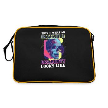 Invisible Disability What An Looks Like - Retro Bag - black/gold - Back