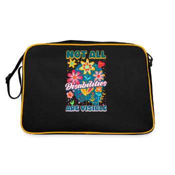 Invisible Disability Not All Are Visible - Retro Bag - black/gold - Back