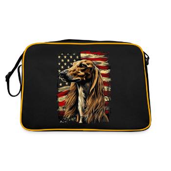 Saluki America États-Unis - Sac Retro - noir/or - Dos