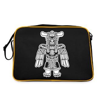 Mayan God Mayan Mythology Hunab Ku - Retro Bag - black/gold - Back