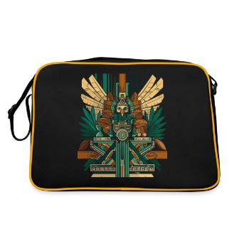 Mayan God Mayan Mythology Ek Chuah Artwork - Retro Bag - black/gold - Back