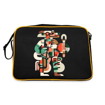 Mayan God Mayan Mythology Itzamna - Retro Bag - black/gold - Back