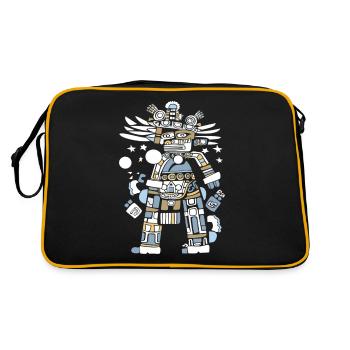Mayan God Mayan Mythology Itzamna - Retro Bag - black/gold - Back