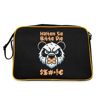 Panda géant Panda Ours - Sac Retro - noir/or - Dos