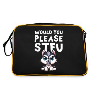 Siberian Husky Stfu Would You Please Shut Up - Retro Bag - black/gold - Back