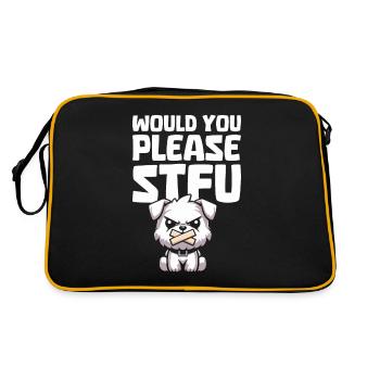 Wheaten Terrier Stfu Would You Please Shut Up - Retro Bag - black/gold - Back