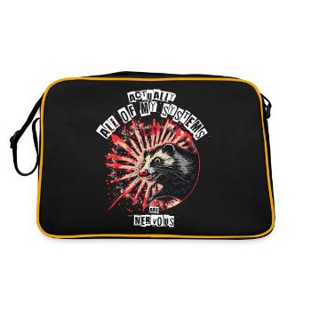 Actually All Of My Systems Are Nervous Opossum - Retro Bag - black/gold - Back