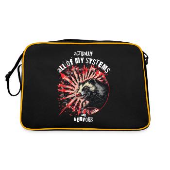 Actually All Of My Systems Are Nervous Opossum - Retro Bag - black/gold - Back