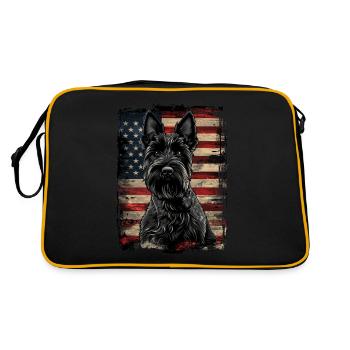 Scottish Terrier America États-Unis - Sac Retro - noir/or - Dos