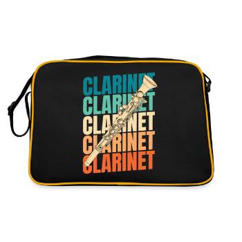 Clarinette, clarinettiste - Sac Retro - noir/or - Dos