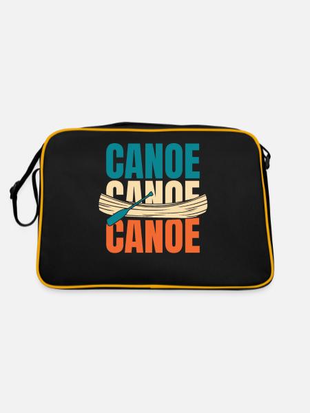 Kanu Kanute - Retro Tasche - Schwarz/Gold - Hinten