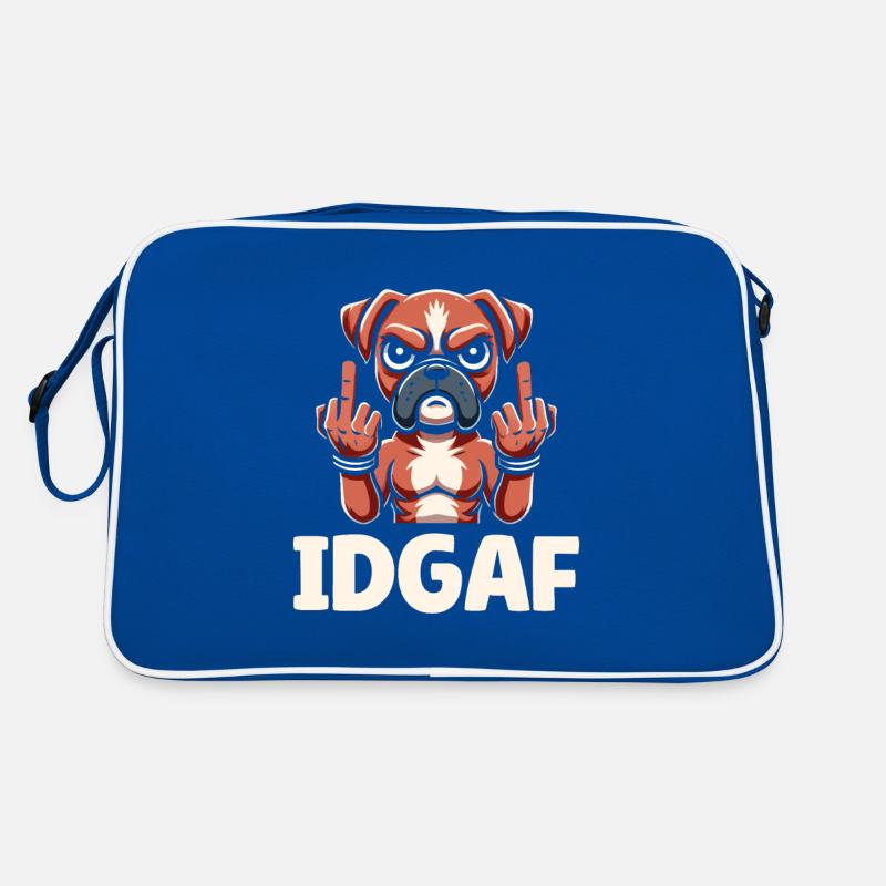 Boxer Hund Deutscher Boxer Idgaf Retro Tasche