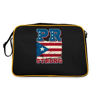 Puerto Rico PR Strong Flag - Retro Bag - black/gold - Back