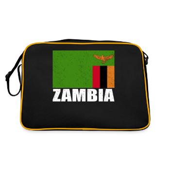 Vanuatu Flagge Vintage - Retro Tasche - Schwarz/Gold - Hinten