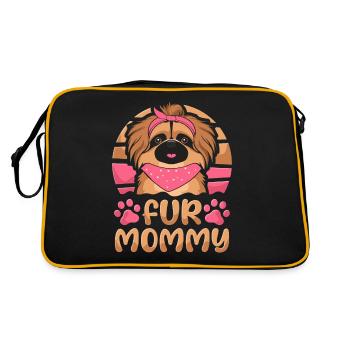 Maman pékinoise chien maman pour maman - Sac Retro - noir/or - Dos