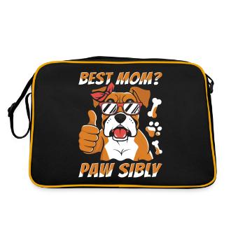 Chien Boxer Allemand Boxer Mère - Sac Retro - noir/or - Dos