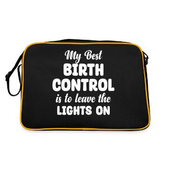 Ma meilleure contraception est d’éteindre la lumière - Sac Retro - noir/or - Dos