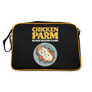 Poulet Parme Parce que l’âge adulte est difficile - Sac Retro - noir/or - Dos
