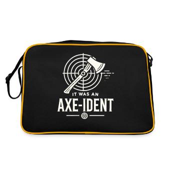 Es war ein Axt-ident - Retro Tasche - Schwarz/Gold - Hinten