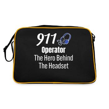 operator the hero behind the headset - Retro Bag - black/gold - Back