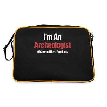 Je suis archéologue. Bien sûr, j’ai des problèmes - Sac Retro - noir/or - Dos