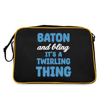 Le bâton virevolte, c’est attraper la pom-pom girl en marche - Sac Retro - noir/or - Dos