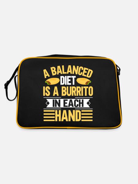 Burrito Gift - Retro Bag - black/gold - Back