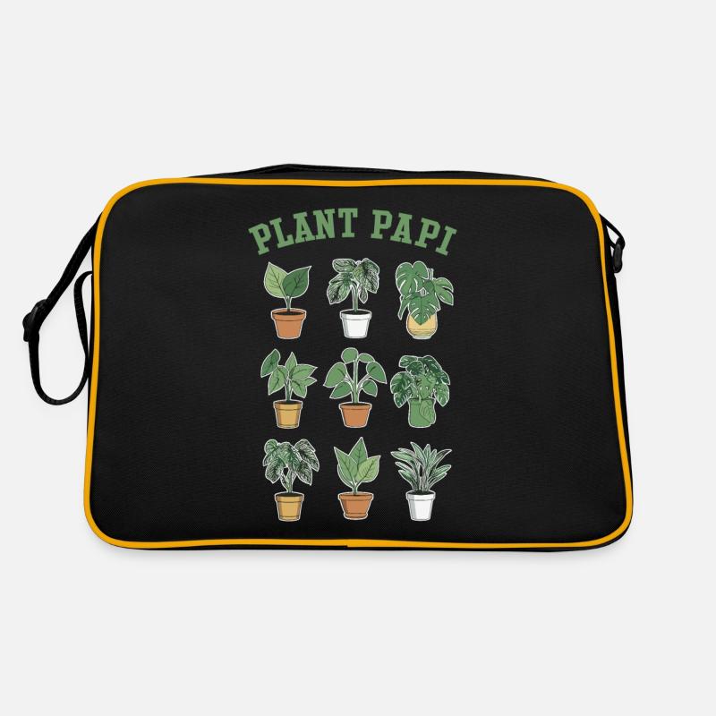 Plant Papi - L’amour des plantes d’intérieur pour de vrai - Sac Retro - noir/or