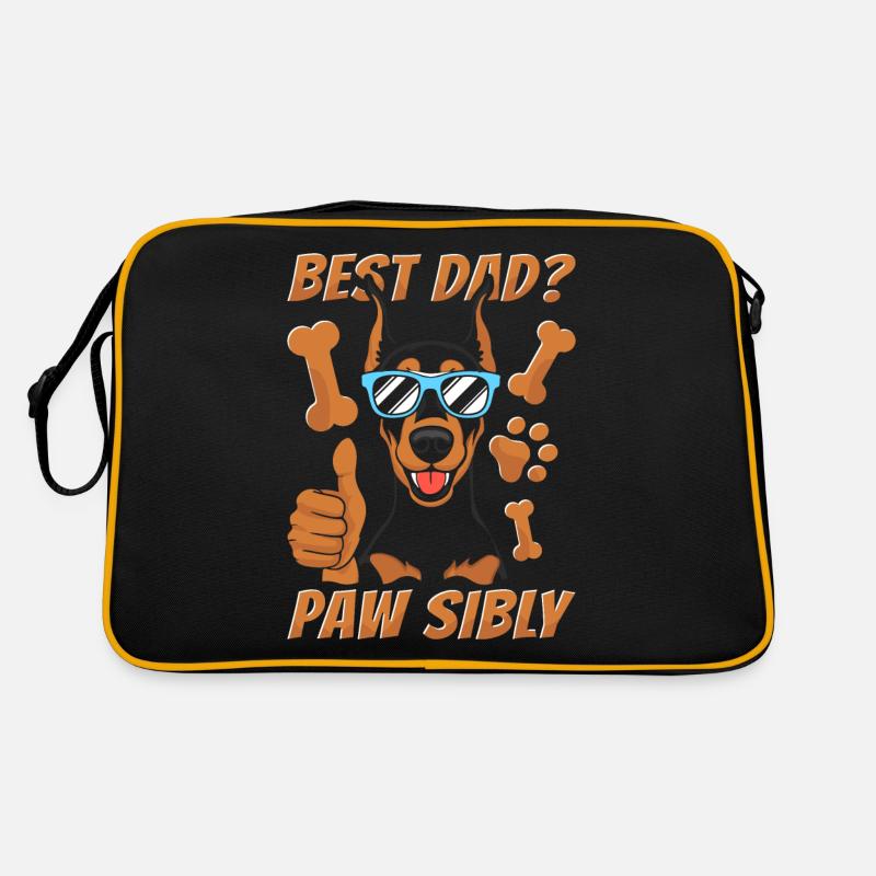 Doberman Père Meilleur Papa Pawsibly Sac Retro