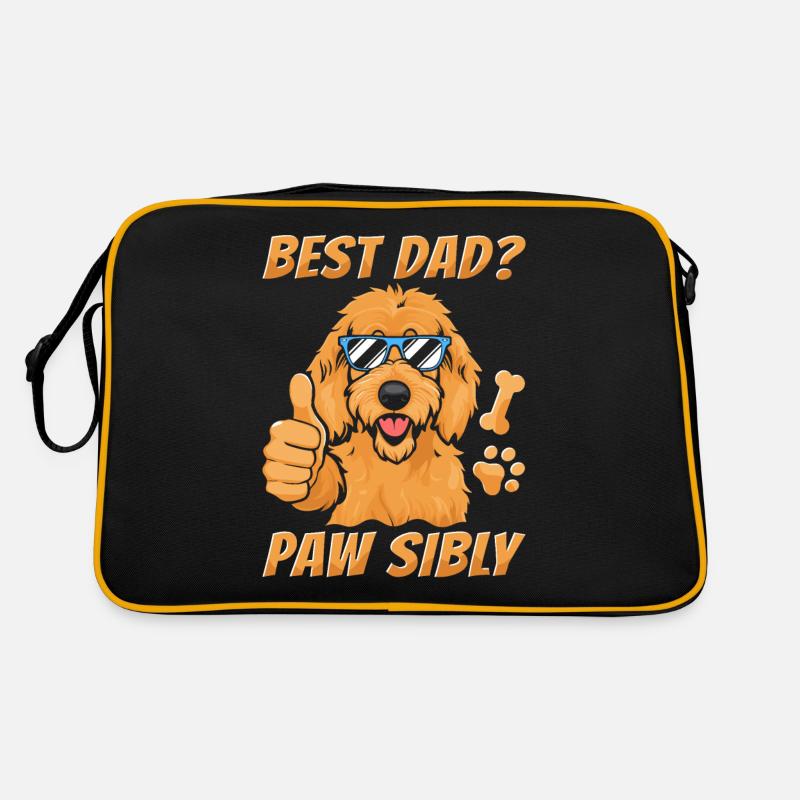 Golden Doodle Père Meilleur Papa Pawsibly Sac Retro