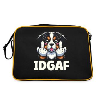 Bouvier bernois Idgaf - Sac Retro - noir/or - Dos