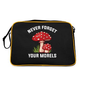 Sites de chasse aux champignons N’oubliez jamais vos morilles - Sac Retro - noir/or - Dos