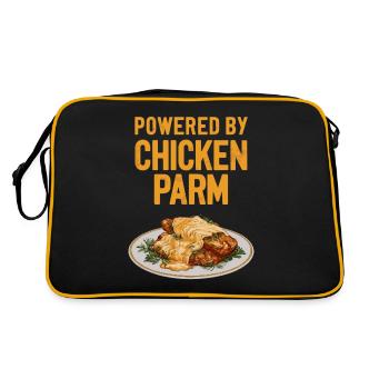 Propulsé par Poulet Parm - Poulet Parm Italien - Sac Retro - noir/or - Dos