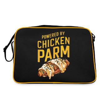 Propulsé par le poulet Parm - Hähnchen Parmigiana - Sac Retro - noir/or - Dos