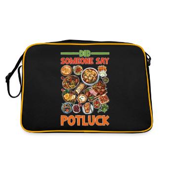 Quelqu’un a-t-il dit repas-partage - Sac Retro - noir/or - Dos