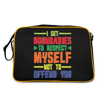 I Set Boundaries To Respect Myself - Retro Bag - black/gold - Back